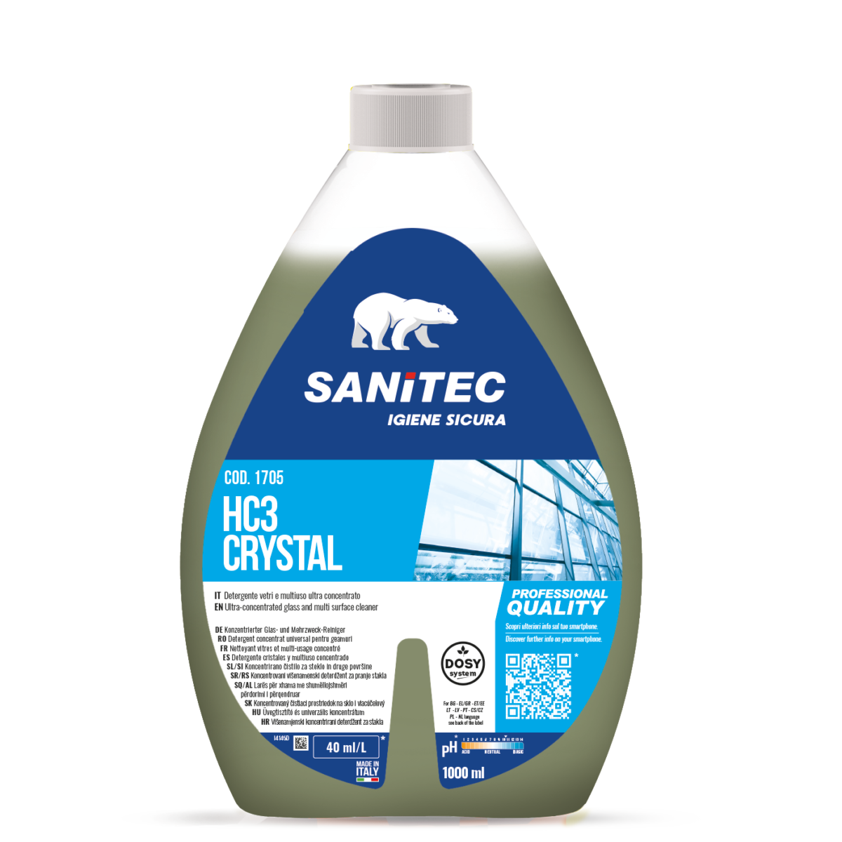 Концентриран и мултифункционален препарат за миене на стъкла.